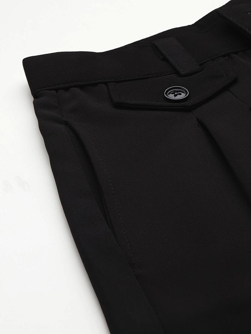 girls solid high rise straight trouser - 22012187 - Standard Image - 4