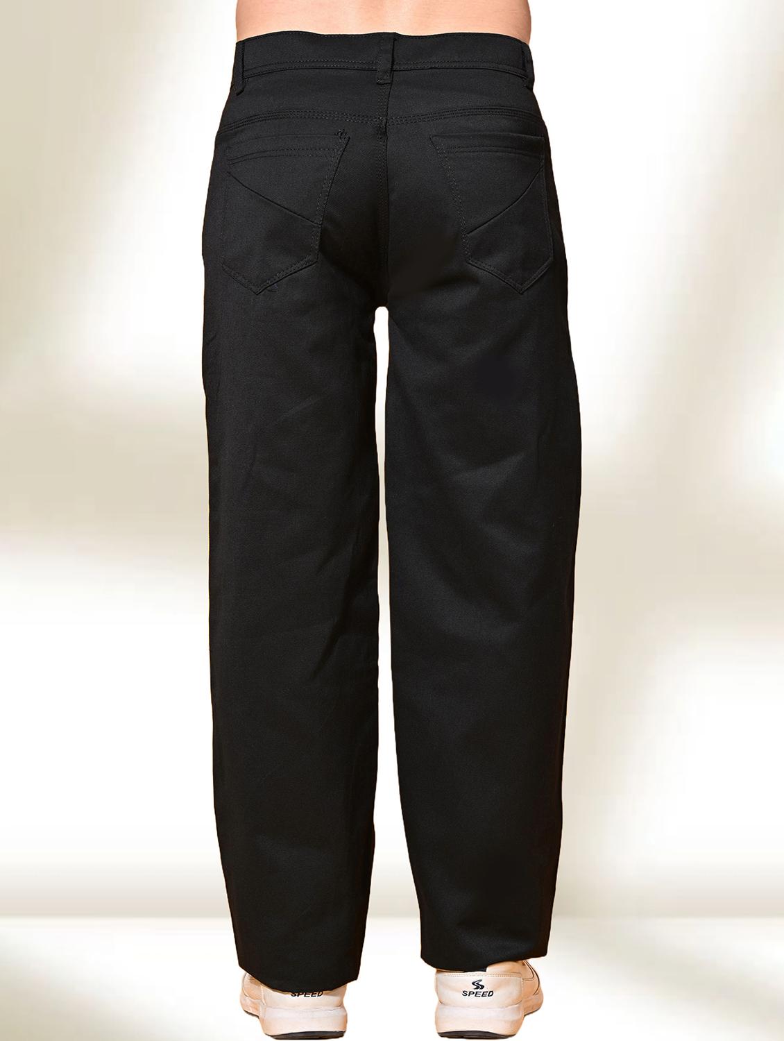 men black slash knee mid rise relaxed fit jeans - 22012409 -  Standard Image - 1