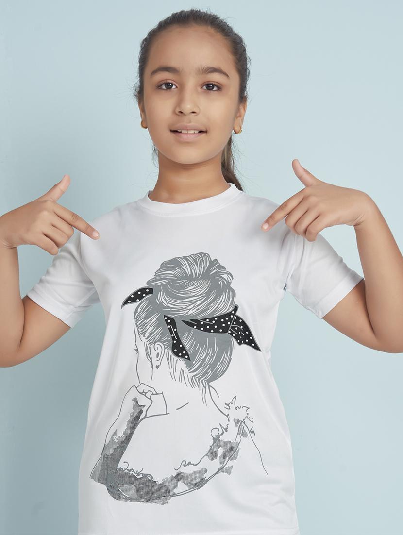 girls printed short sleeve tee - 22012430 -  Standard Image - 1
