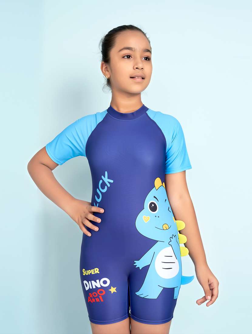 girls printed short sleeve swimsuit - 22012549 - Standard Image - 4