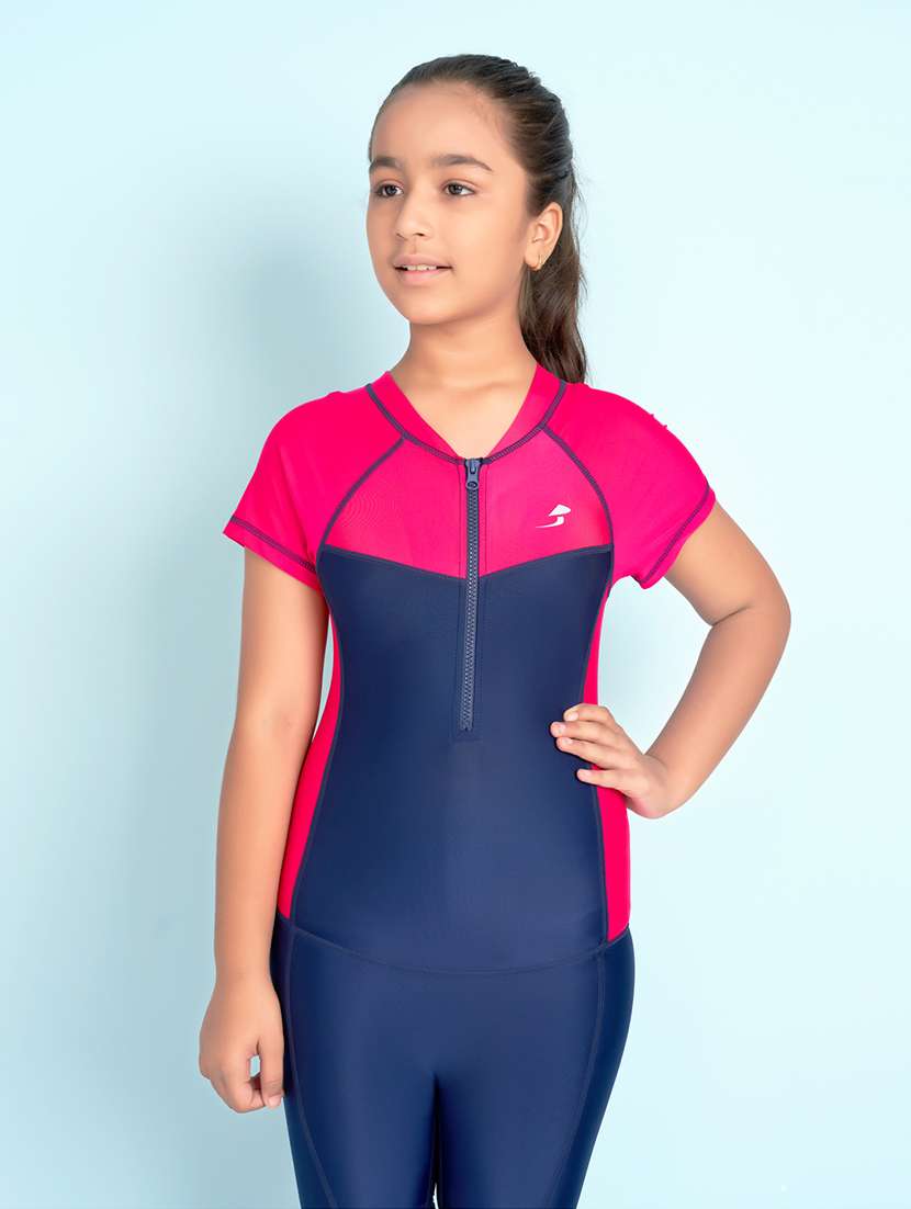 girls printed short sleeve swimsuit - 22012553 - Standard Image - 4