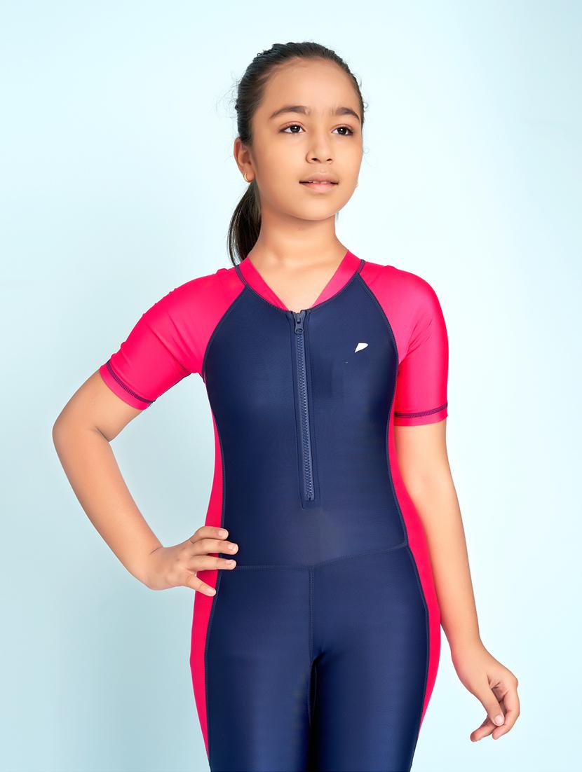 girls printed short sleeve swimsuit - 22012555 - Standard Image - 1