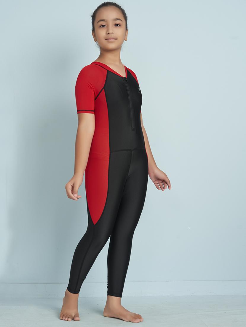 girls printed short sleeve swimsuit  - 22012556 -  Standard Image - 1