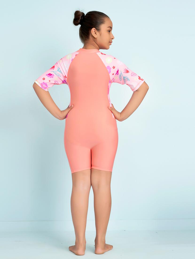 girls printed short sleeve swimsuit - 22012559 - Standard Image - 4
