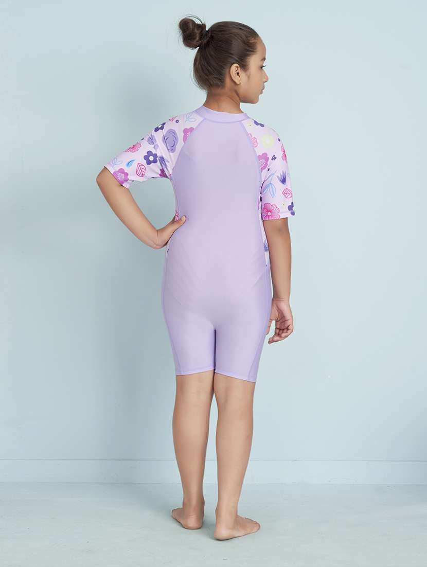 girls printed short sleeve swimsuit - 22012560 - Standard Image - 4