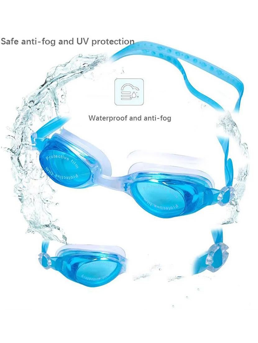 girls printed long sleeve swimsuit with swimming glasses - 22012564 - Standard Image - 4