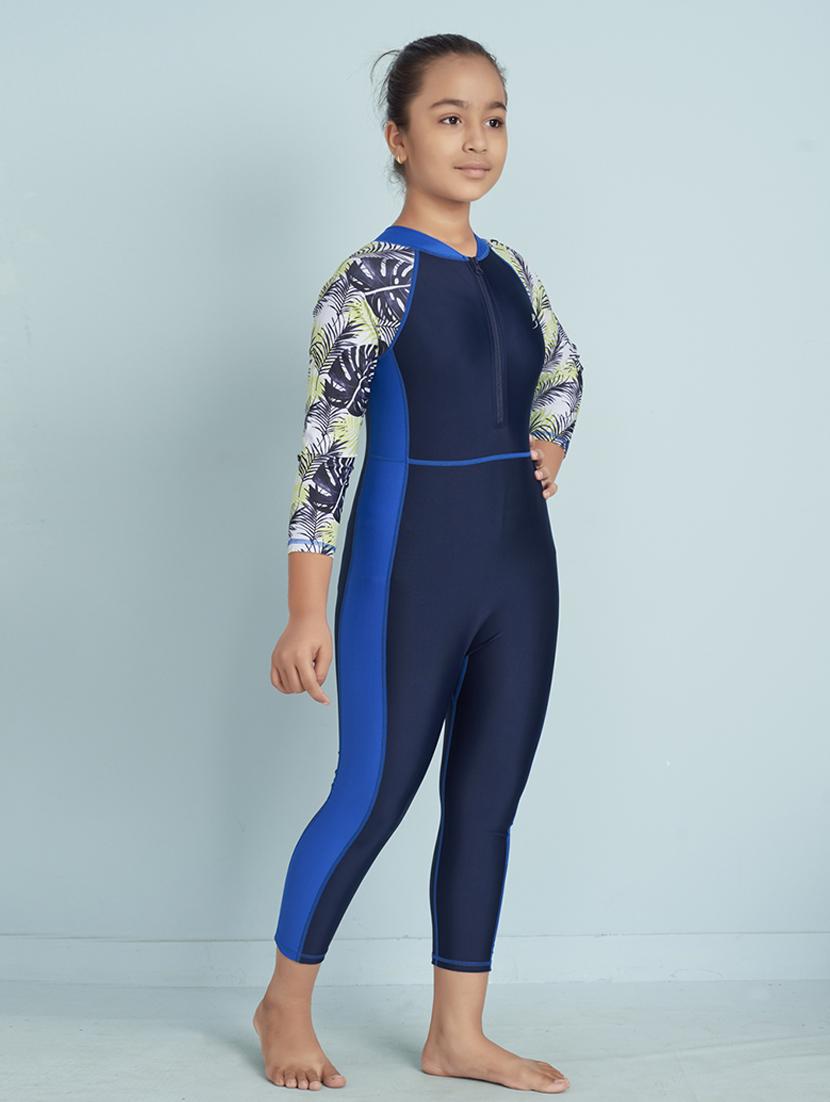 girls printed sports wear functional swimsuit - 22012585 - Standard Image - 1