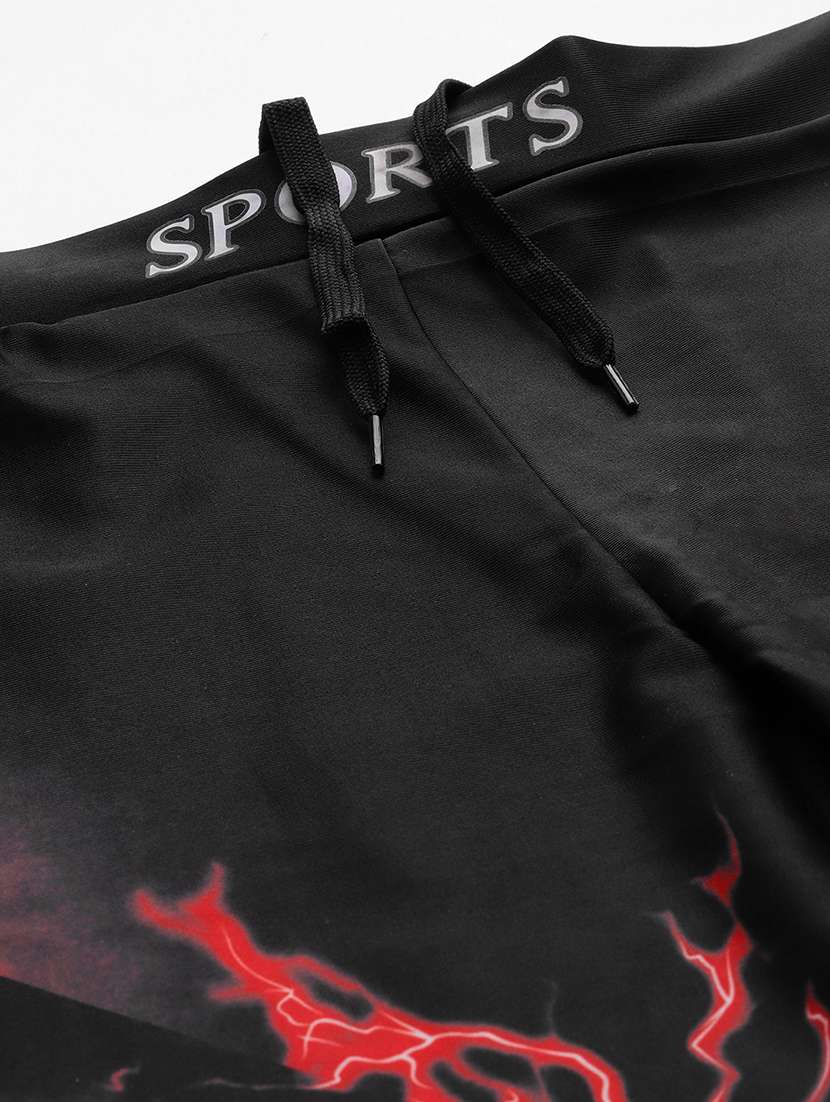 women printed slim fit cycling shorts - 22012601 -  Standard Image - 4