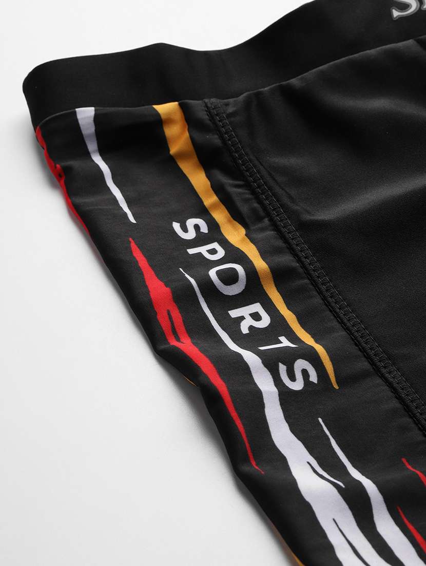 women printed slim fit cycling shorts - 22012605 -  Standard Image - 4