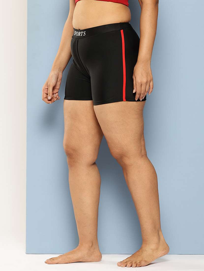 women solid slim fit cycling shorts - 22012608 -  Standard Image - 1