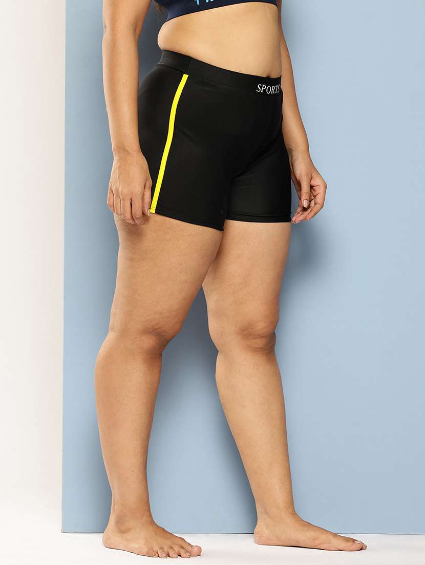 women solid high rise cycling shorts - 22012611 -  Standard Image - 1