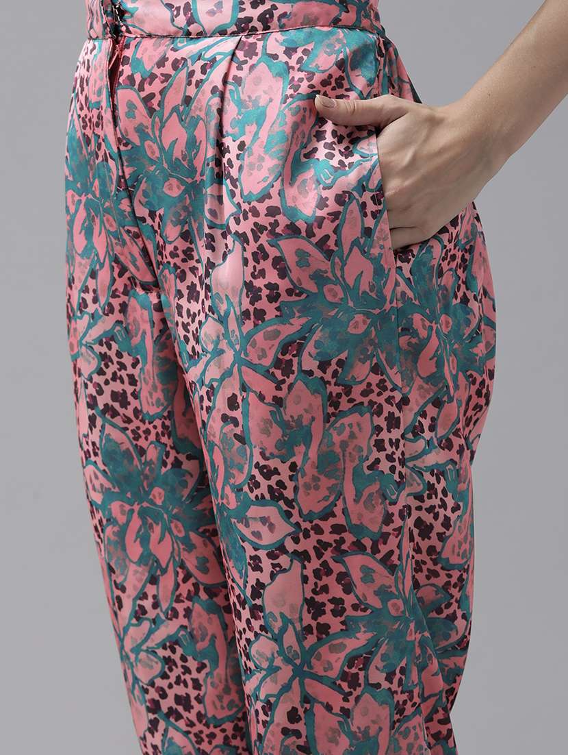 women printed top and trouser with shrug co-ord set - 22012614 -  Standard Image - 4