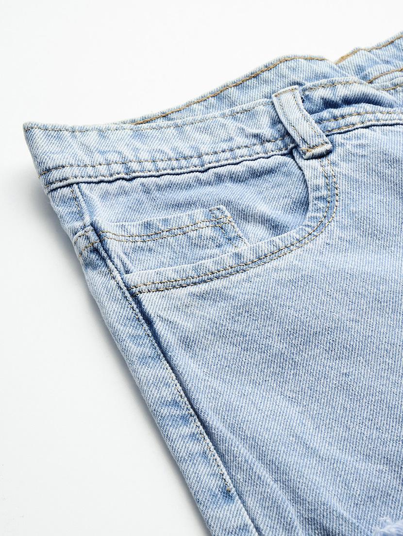women distressed high rise straight fit jean - 22012652 - Standard Image - 4