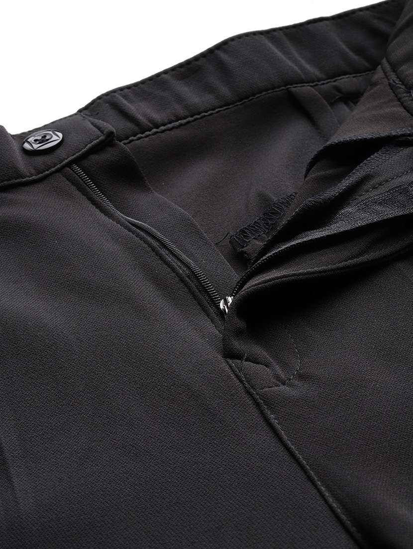 women solid mid rise straight trouser - 22012688 -  Standard Image - 4