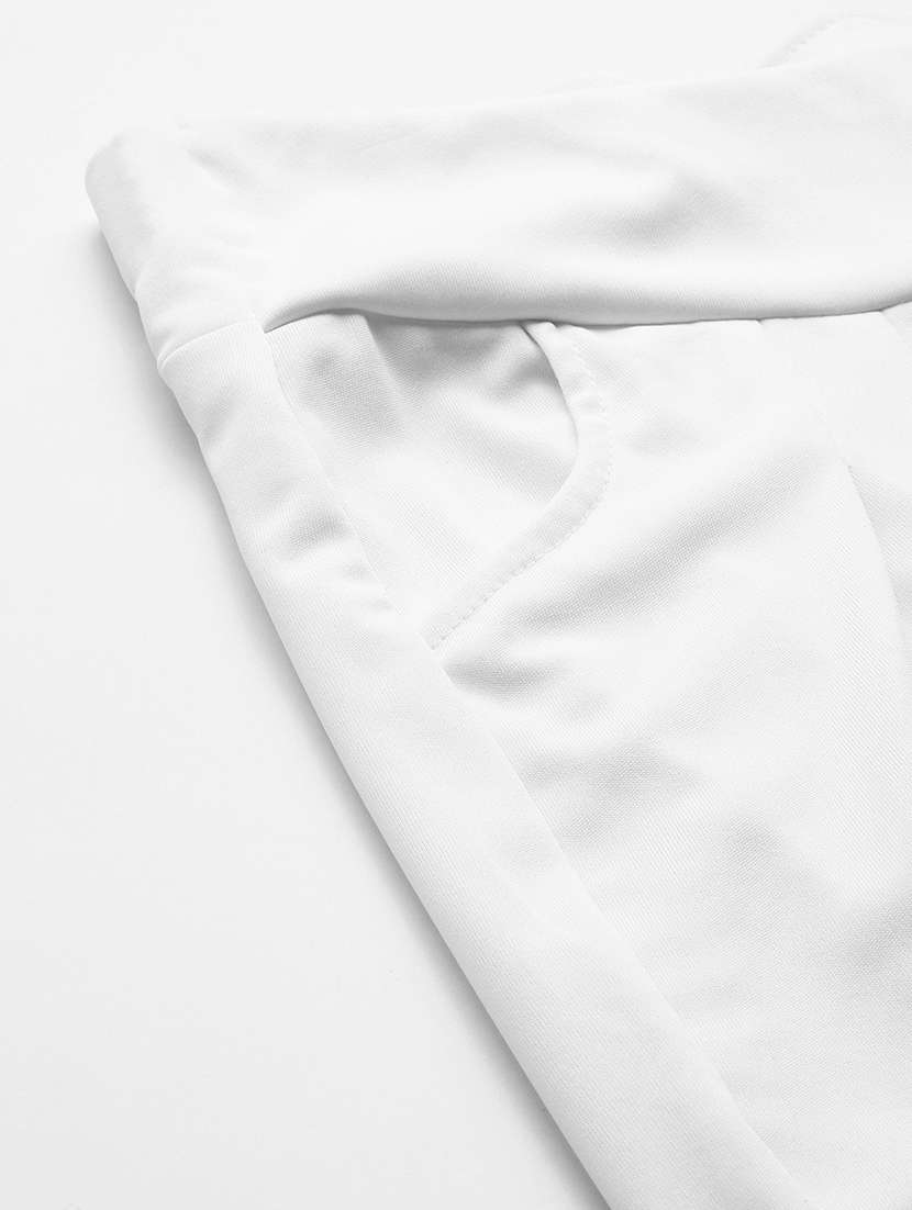 women solid mid rise straight trouser - 22012696 -  Standard Image - 4