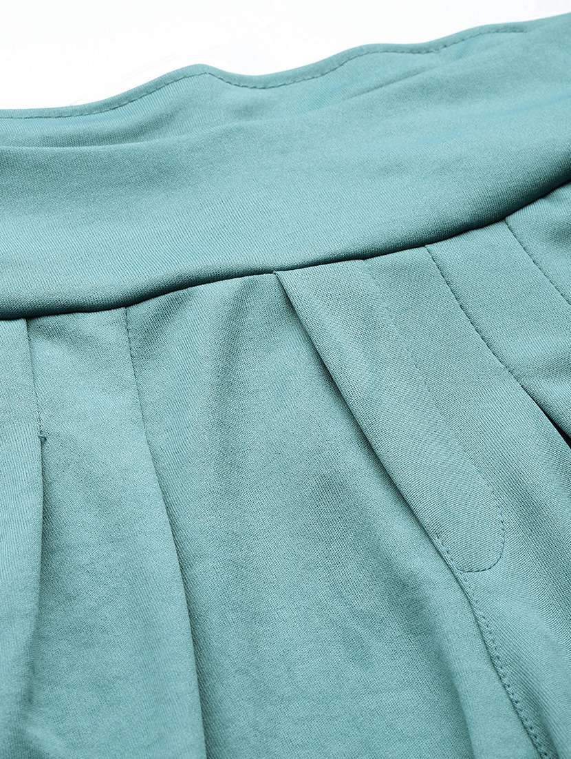 women solid mid rise straight trouser - 22012697 -  Standard Image - 4