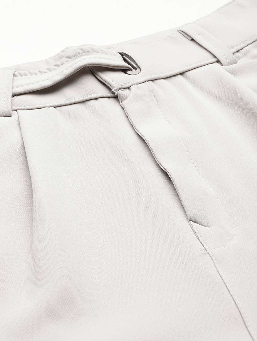 women solid mid rise straight trouser - 22012702 -  Standard Image - 4