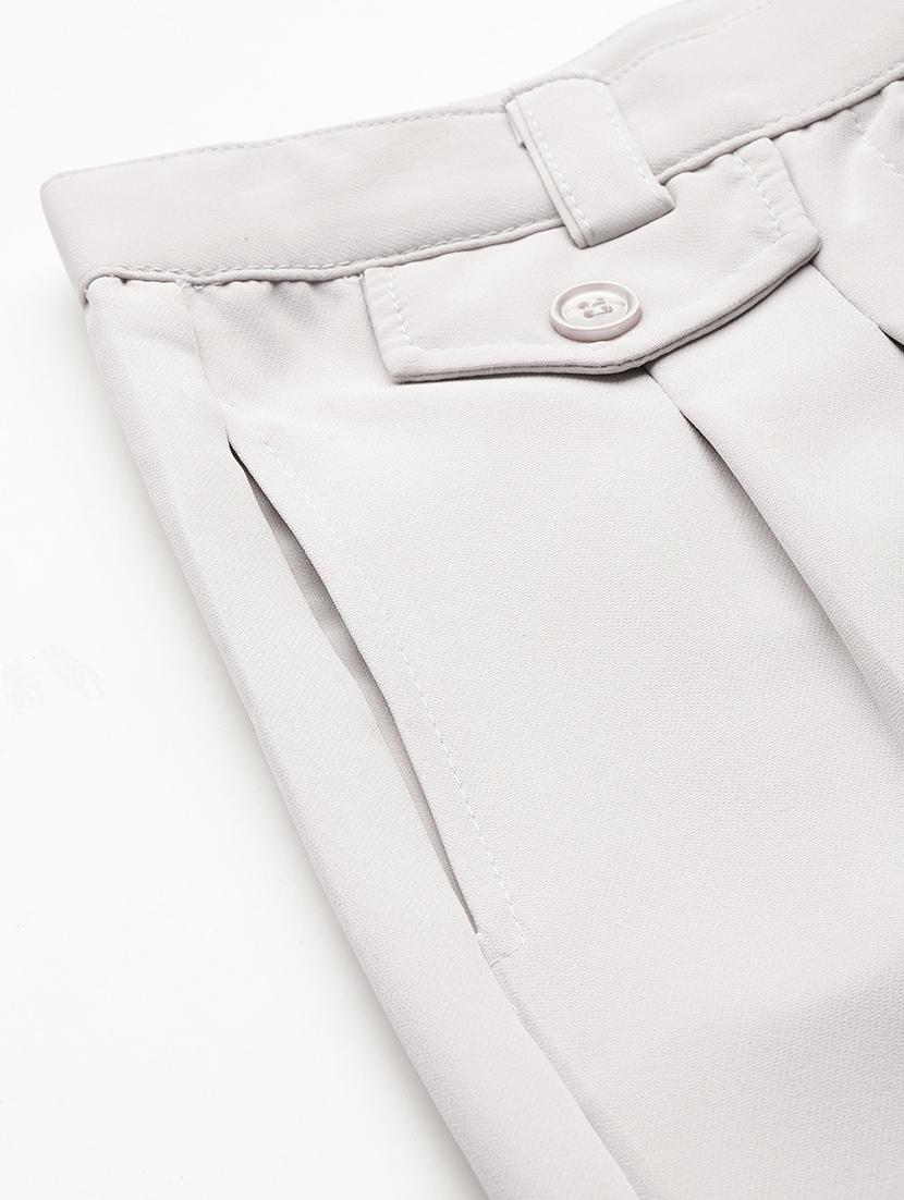 women solid mid rise straight trouser - 22012706 - Standard Image - 4