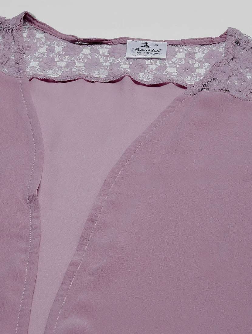 women purple solid sleeveless regualr shrug - 22012712 - Standard Image - 4