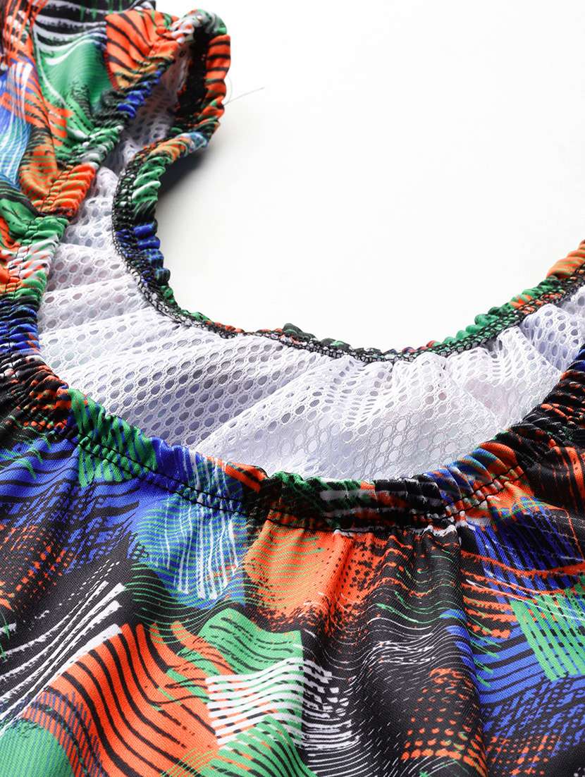 women plus size printed round neck swimsuit  - 22012734 -  Standard Image - 4