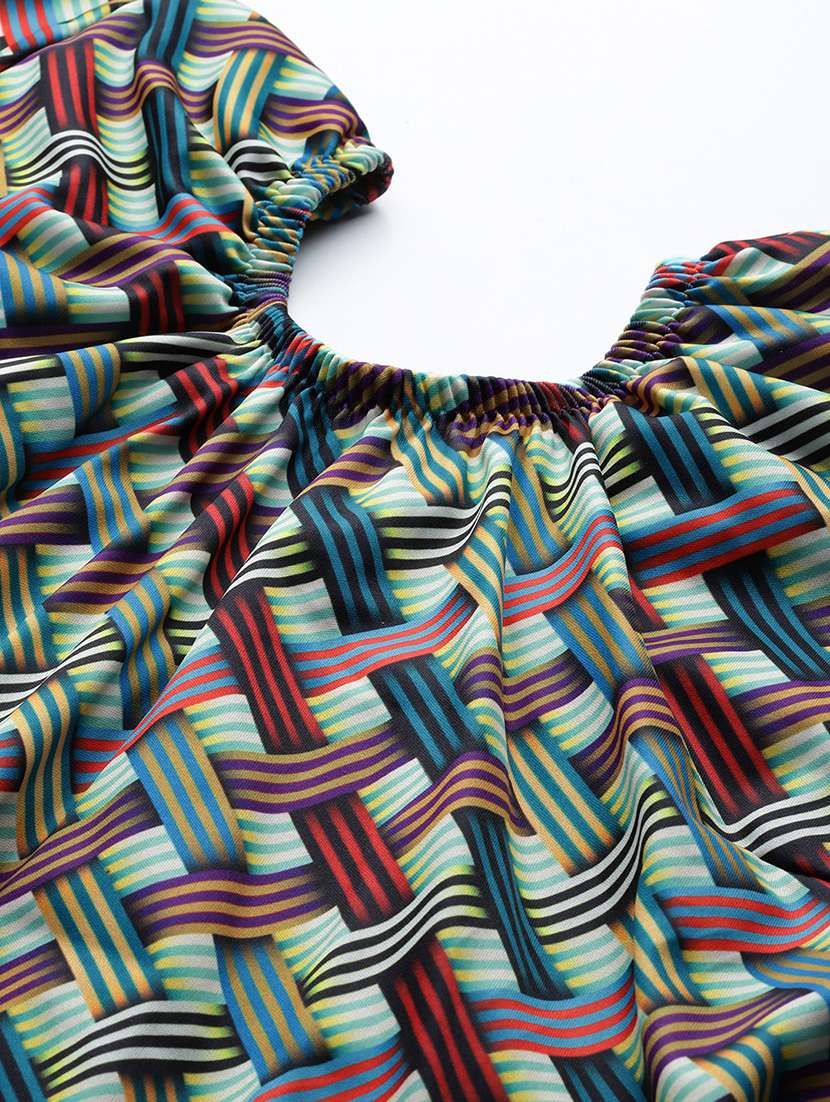 women plus size checkered round neck swimsuit with goggles - 22012762 -  Standard Image - 4