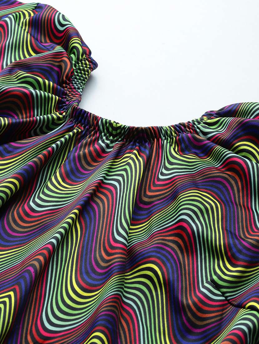 women plus size printed round neck swimsuit with goggles - 22012764 - Standard Image - 4