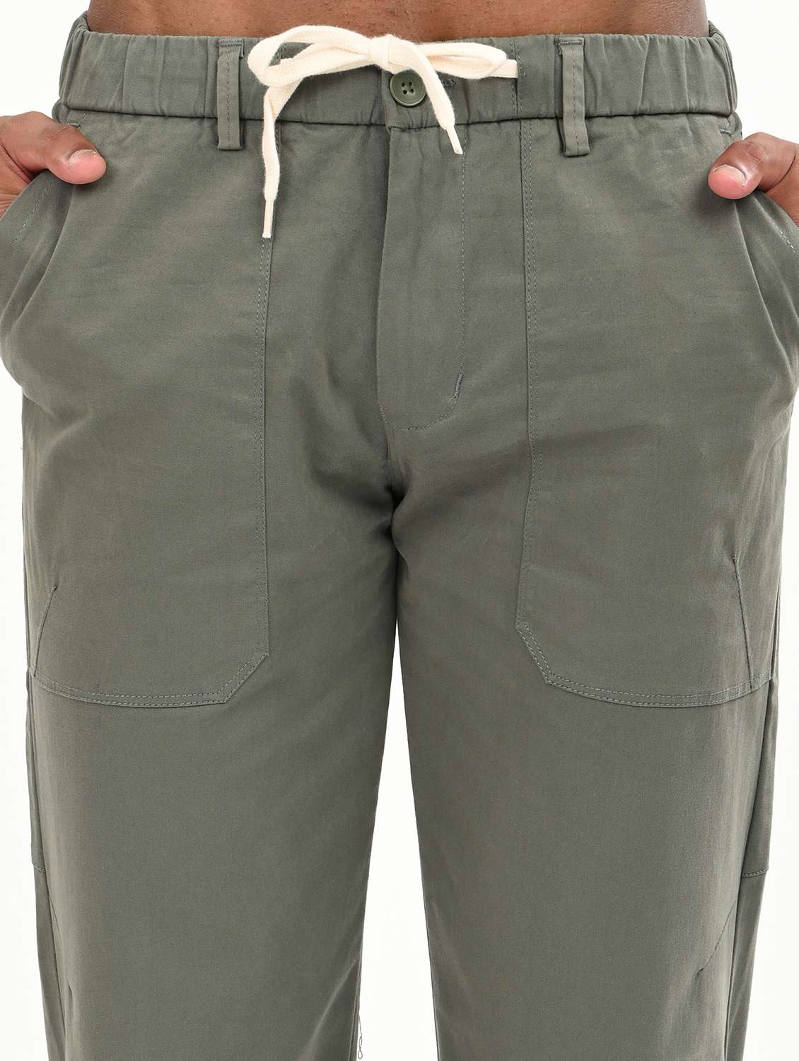 men solid mid rise relaxed fit cargo - 22012855 -  Standard Image - 4