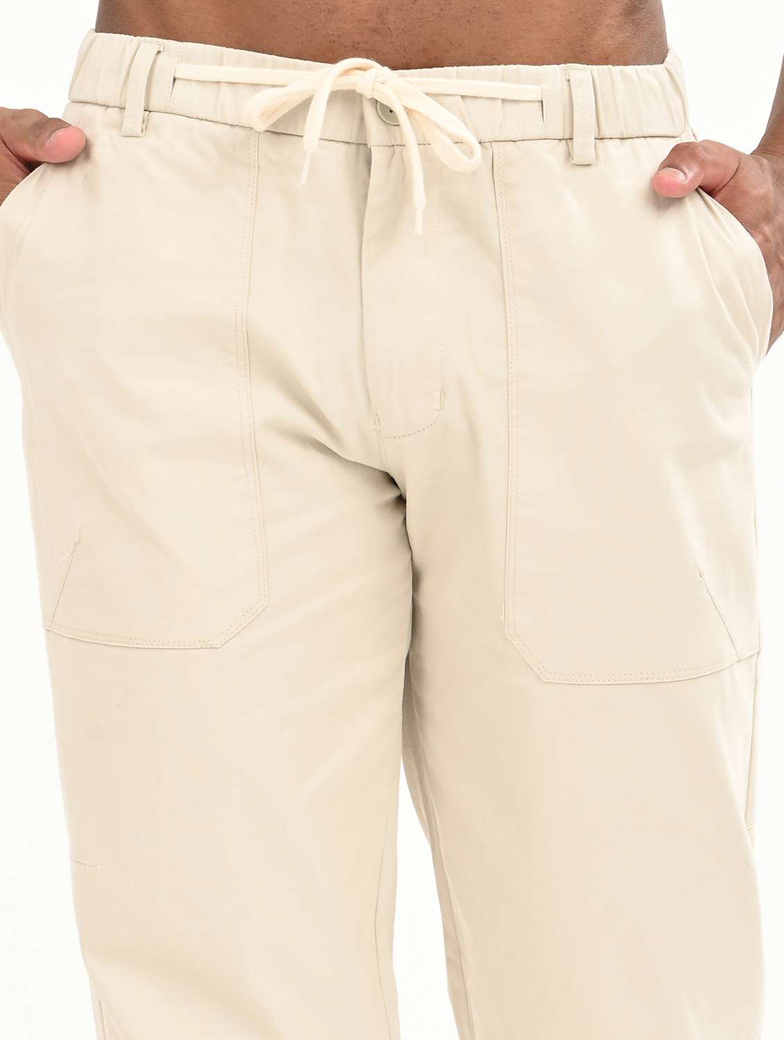 men solid mid rise relaxed fit cargo - 22012856 -  Standard Image - 4