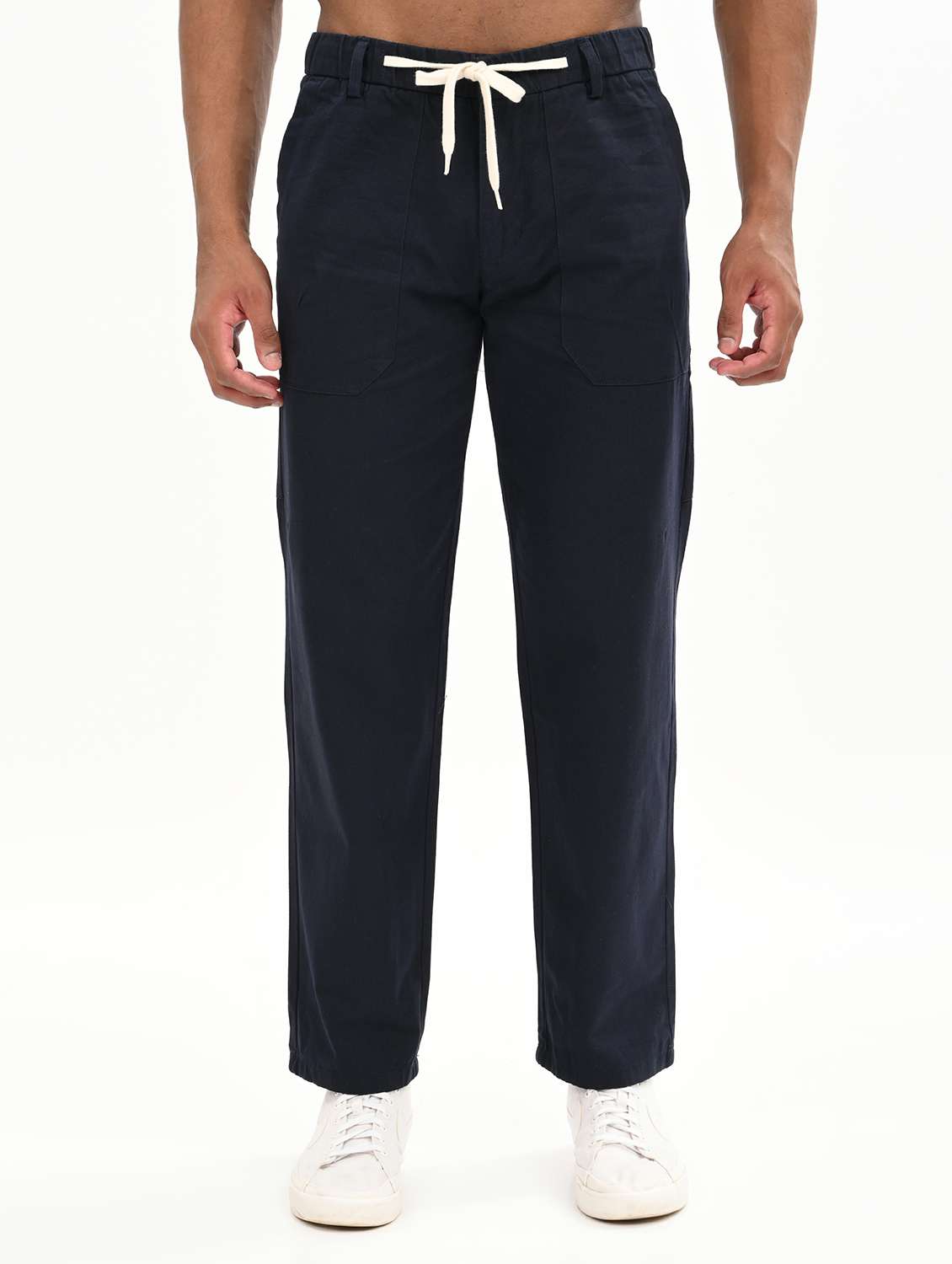 men solid mid rise relaxed fit cargo - 22012867 -  Standard Image - 1