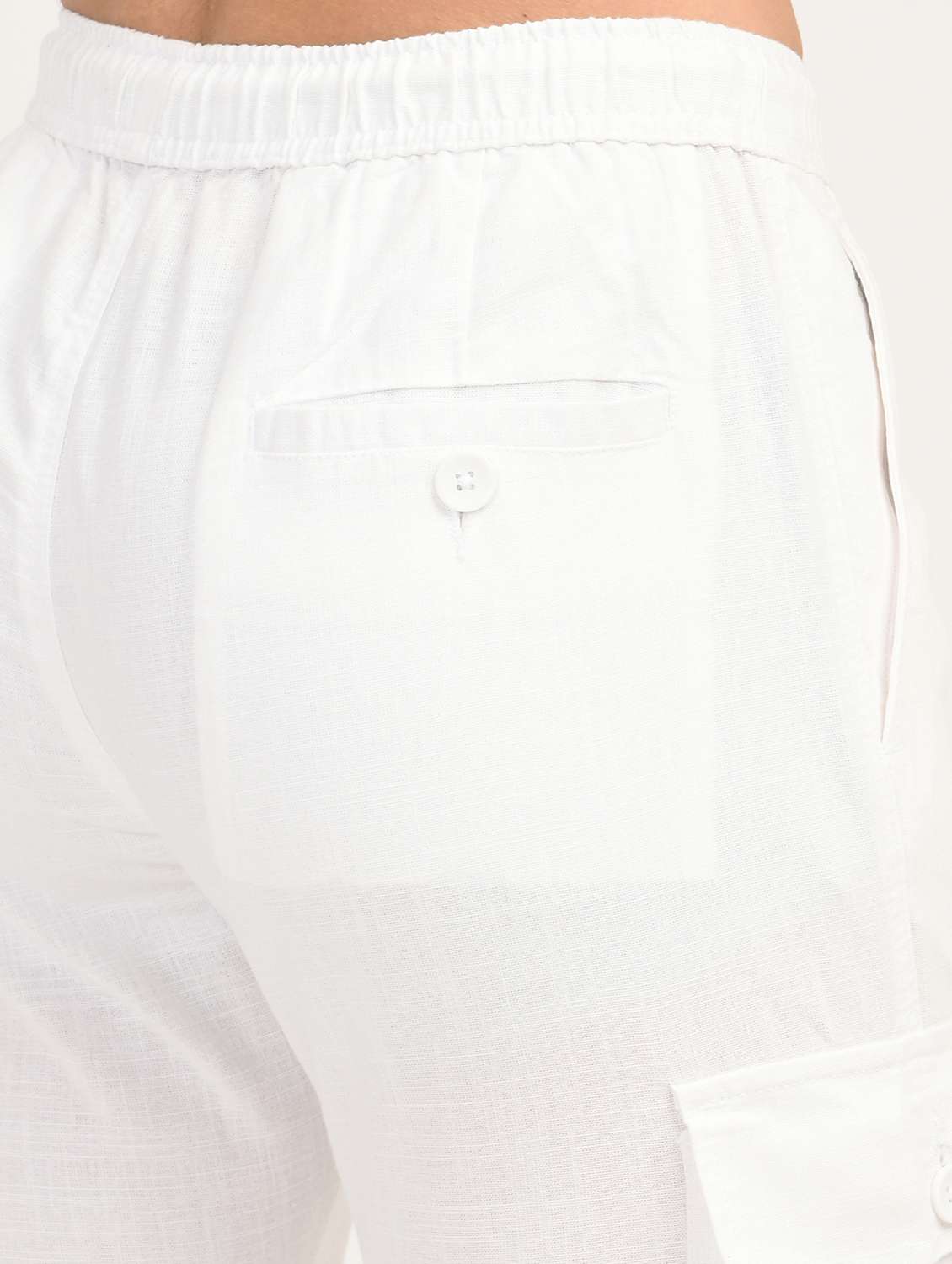men solid mid rise relaxed fit cargo - 22012881 - Standard Image - 4