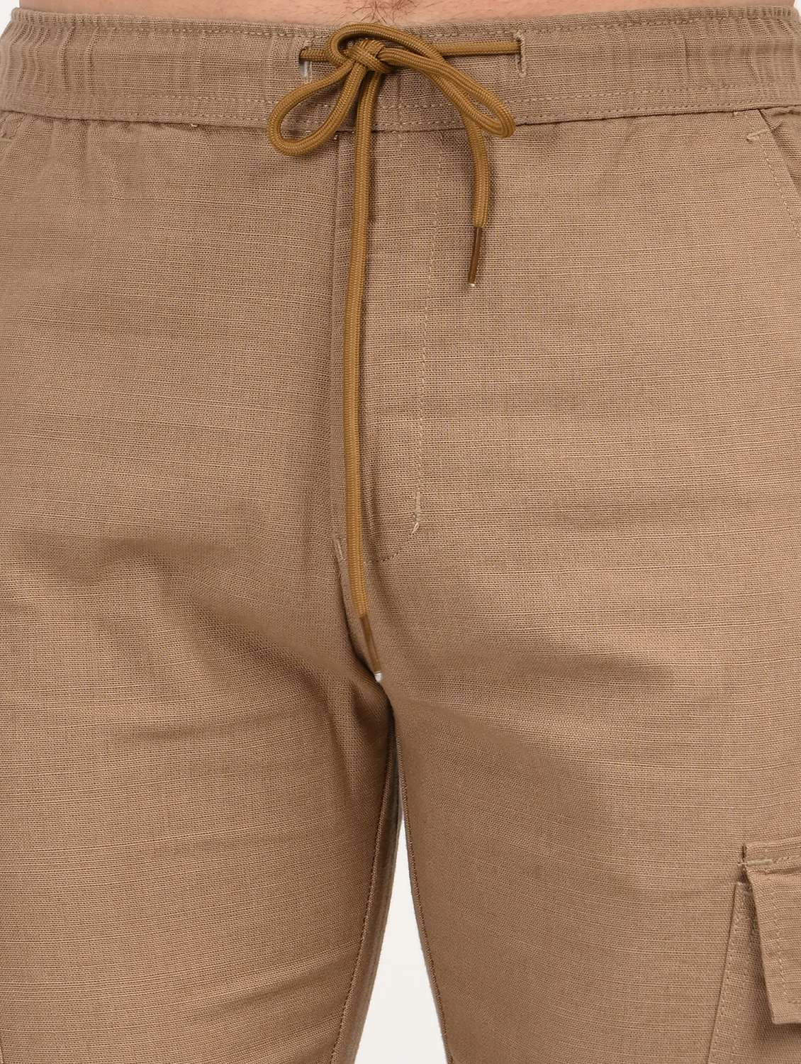 men solid mid rise relaxed fit cargo - 22012883 - Standard Image - 6