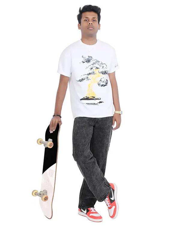 men grey plain mid rise relaxed fit jeans - 22012908 - Standard Image - 1