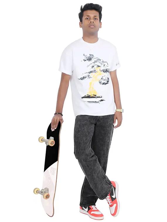 men grey plain mid rise relaxed fit jeans - 22012927 - Standard Image - 1