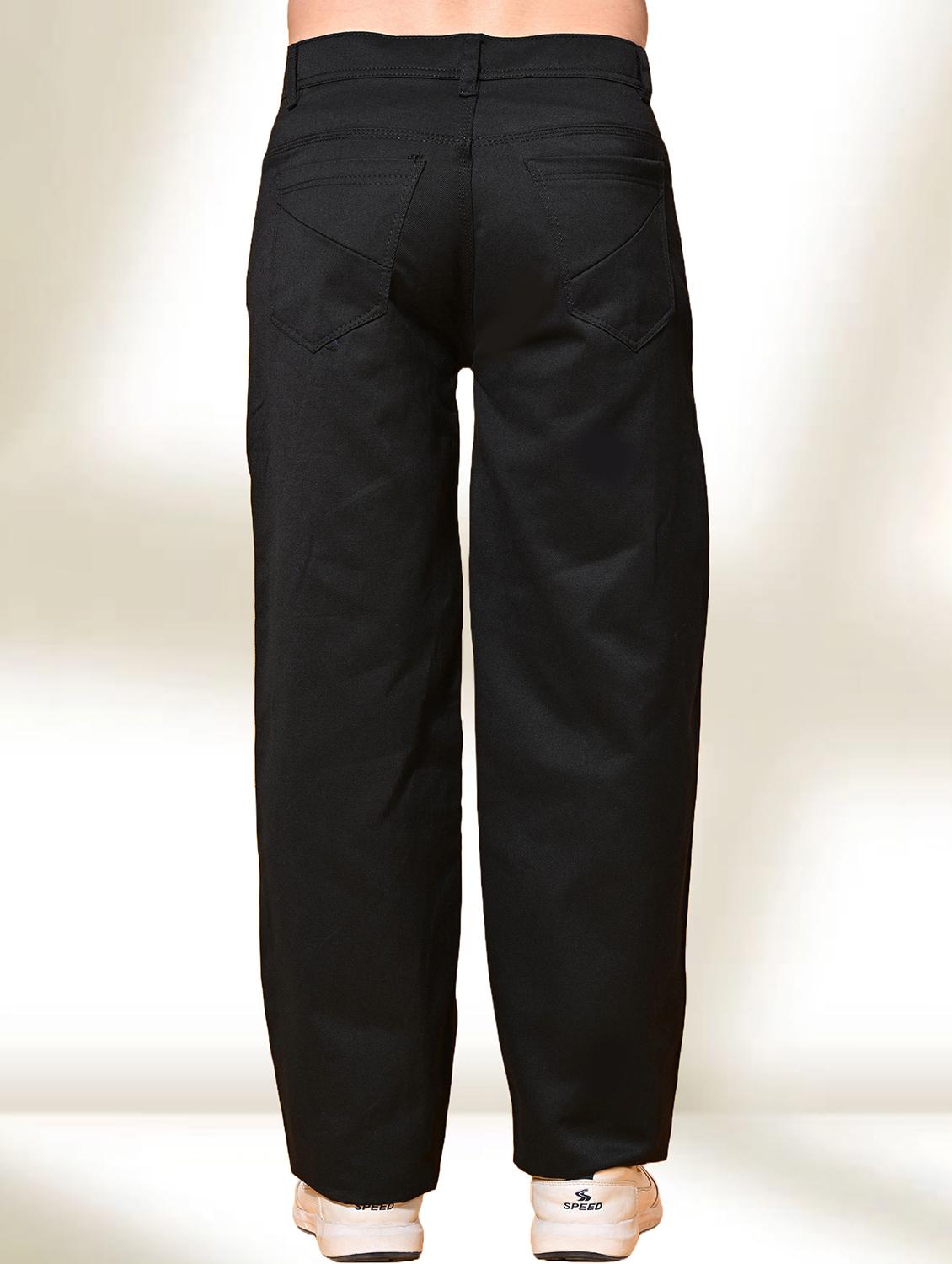 men black slash knee mid rise relaxed fit jeans - 22012937 -  Standard Image - 1