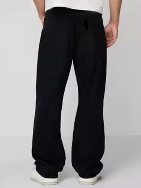 men black slash knee mid rise relaxed fit jeans - 22012938 - Standard Image - 1