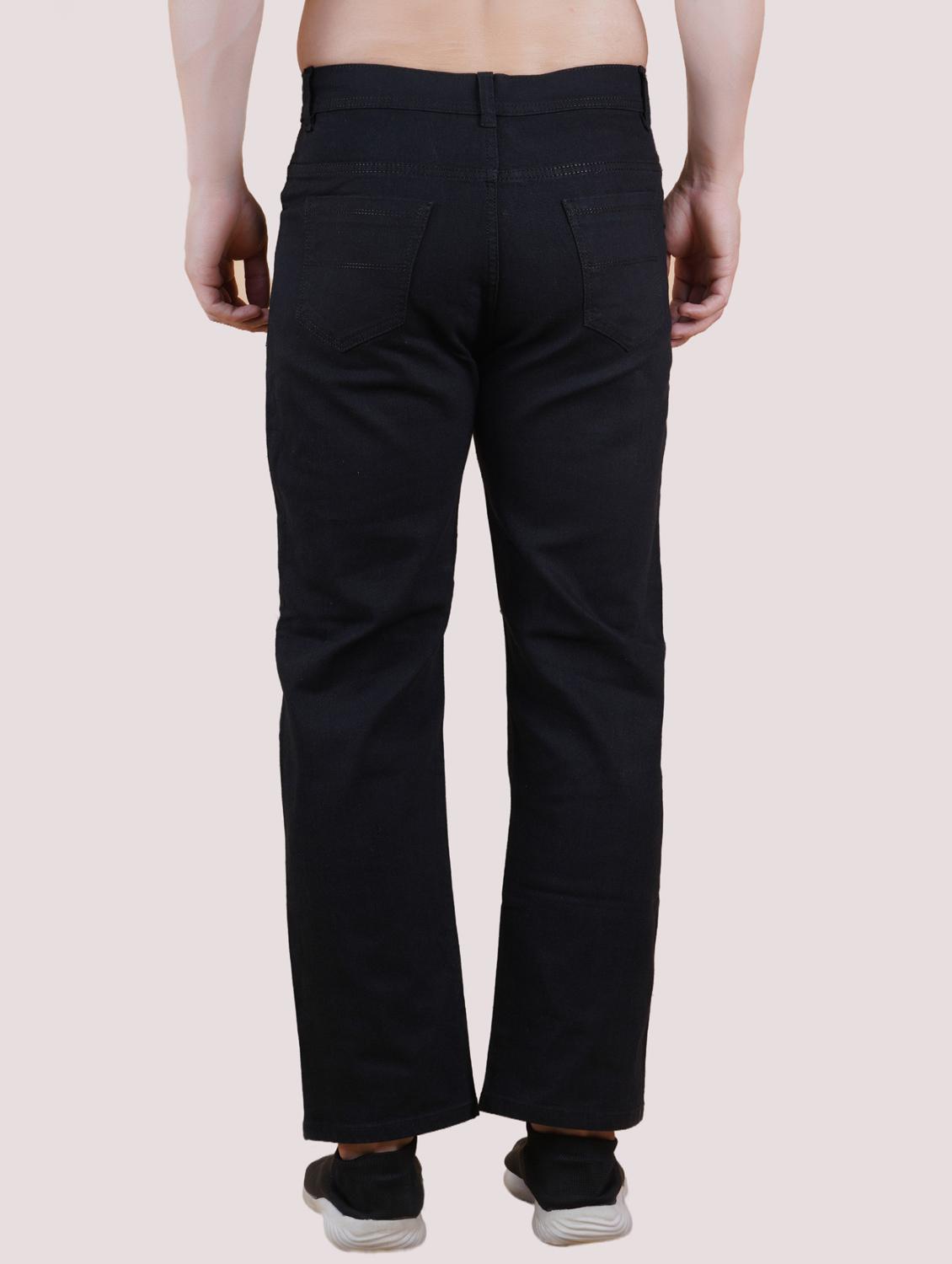men black slash knee mid rise relaxed fit jeans - 22012940 -  Standard Image - 1