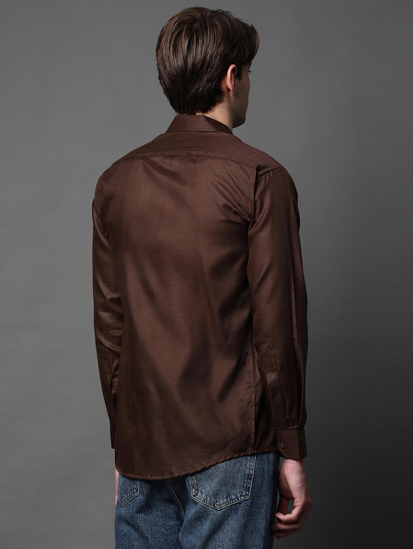 men solid long sleeve regular fit casual shirt - 22013062 - Standard Image - 1