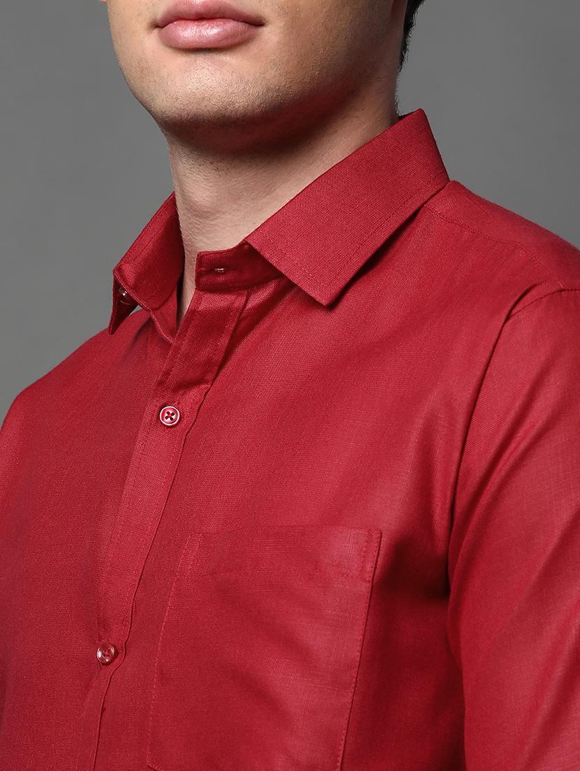 men solid long sleeve regular fit casual shirt - 22013085 - Standard Image - 4
