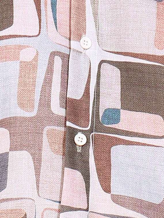 men printed short sleeve regular fit casual shirt - 22013161 -  Standard Image - 4