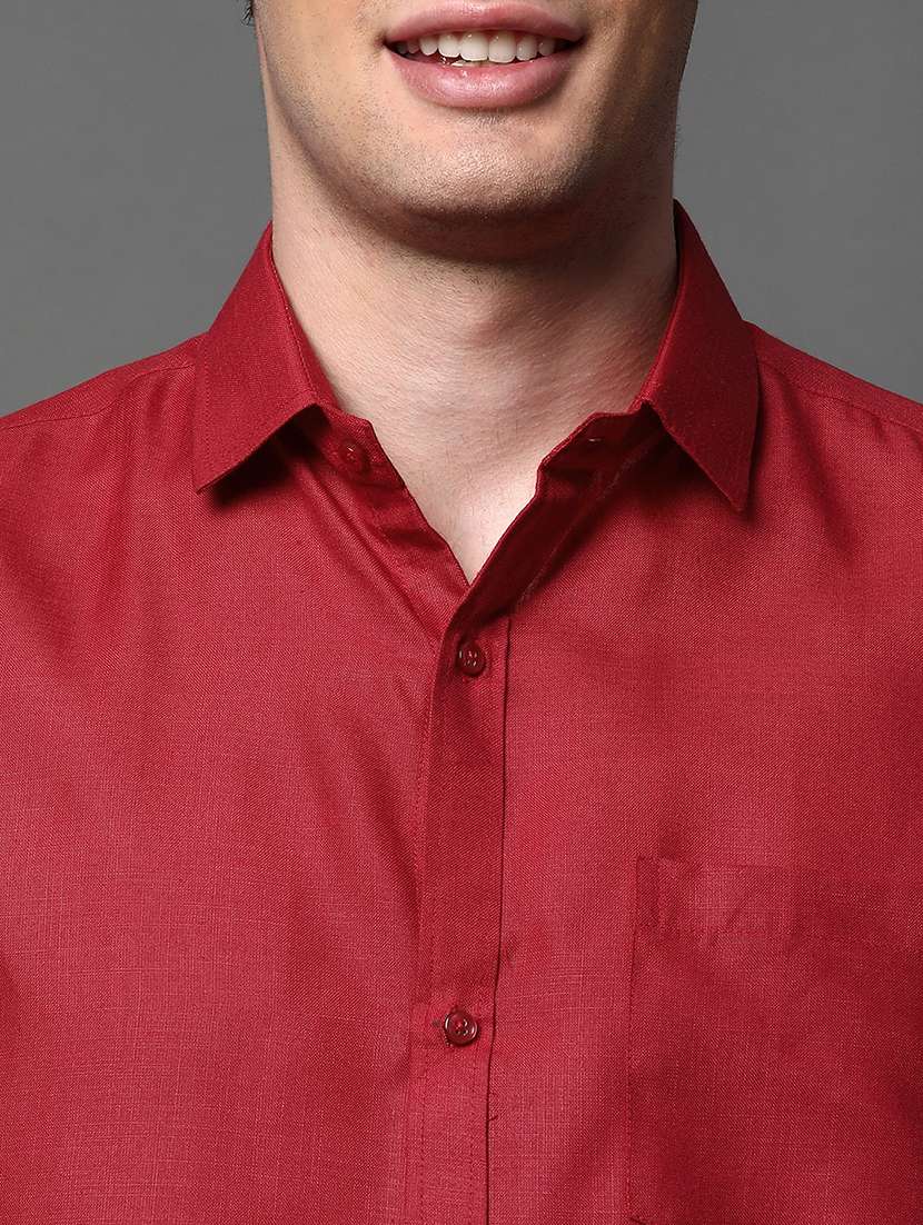 men solid long sleeve regular fit casual shirt - 22013173 -  Standard Image - 4