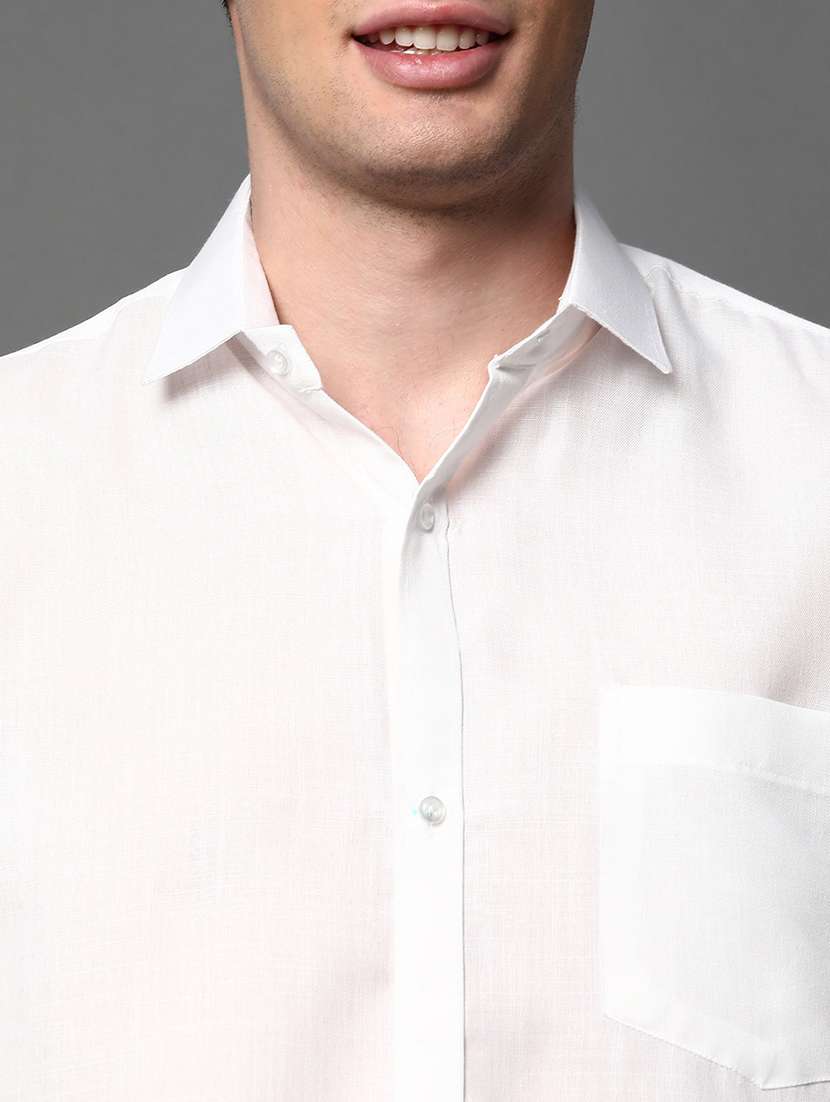 men solid long sleeve regular fit casual shirt - 22013225 -  Standard Image - 4