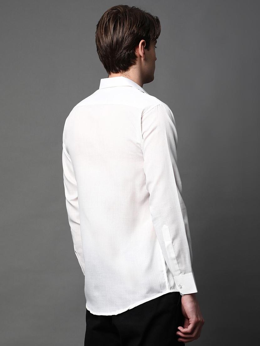 men solid long sleeve regular fit casual shirt - 22013230 - Standard Image - 1