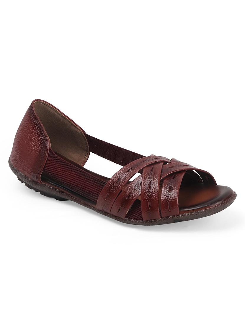 women solid peep toe slip on ballerina - 22013265 - Standard Image - 4