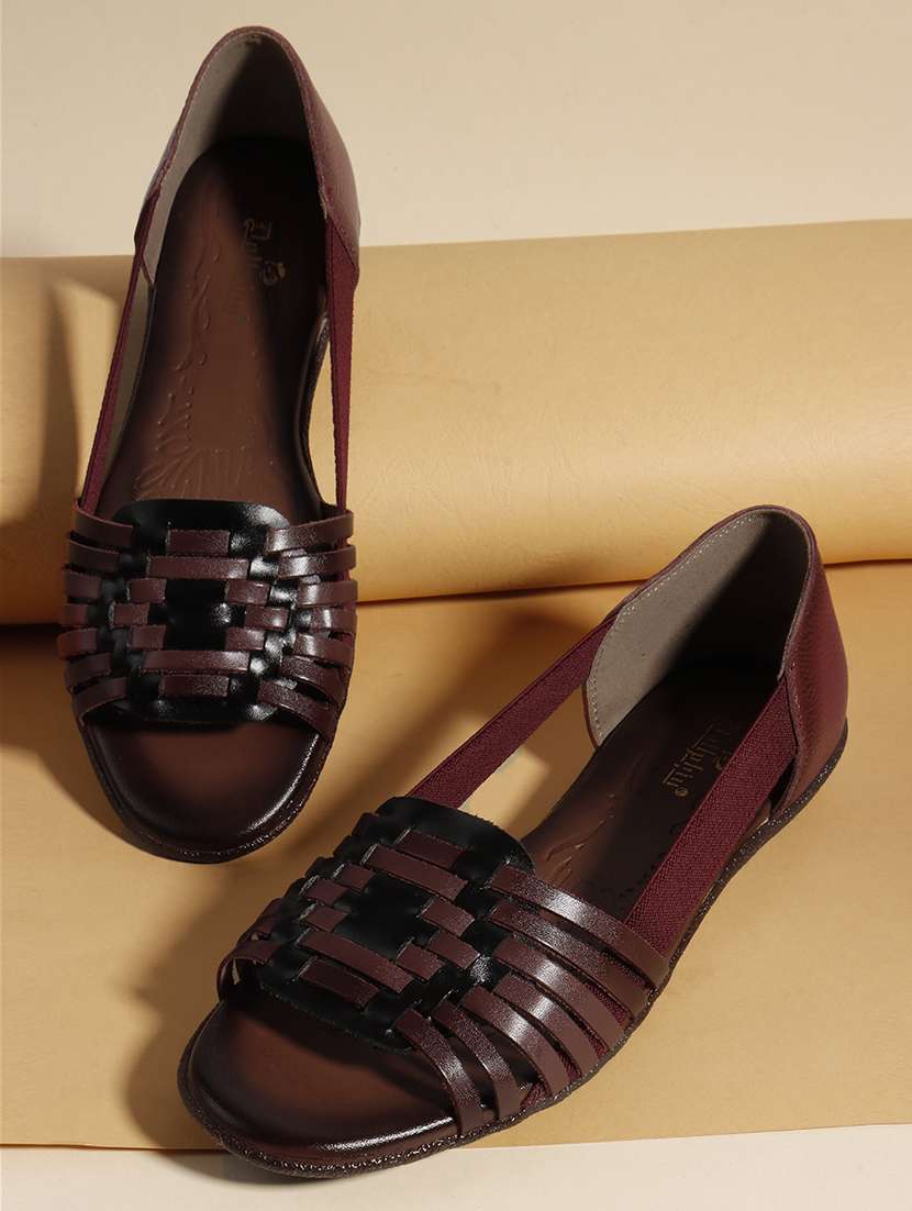 women solid peep toe slip on ballerina - 22013268 -  Zoom Image - 0
