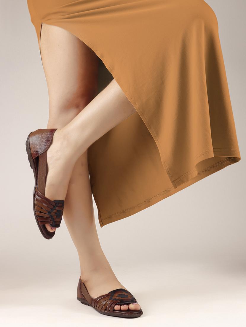 women solid peep toe slip on ballerina - 22013269 - Standard Image - 1