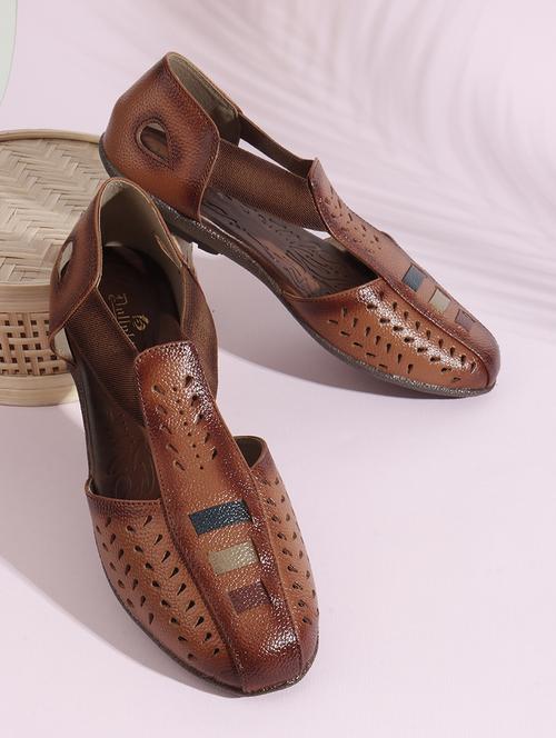 women tan slip on sandal - 22013279 -  Standard Image - 0