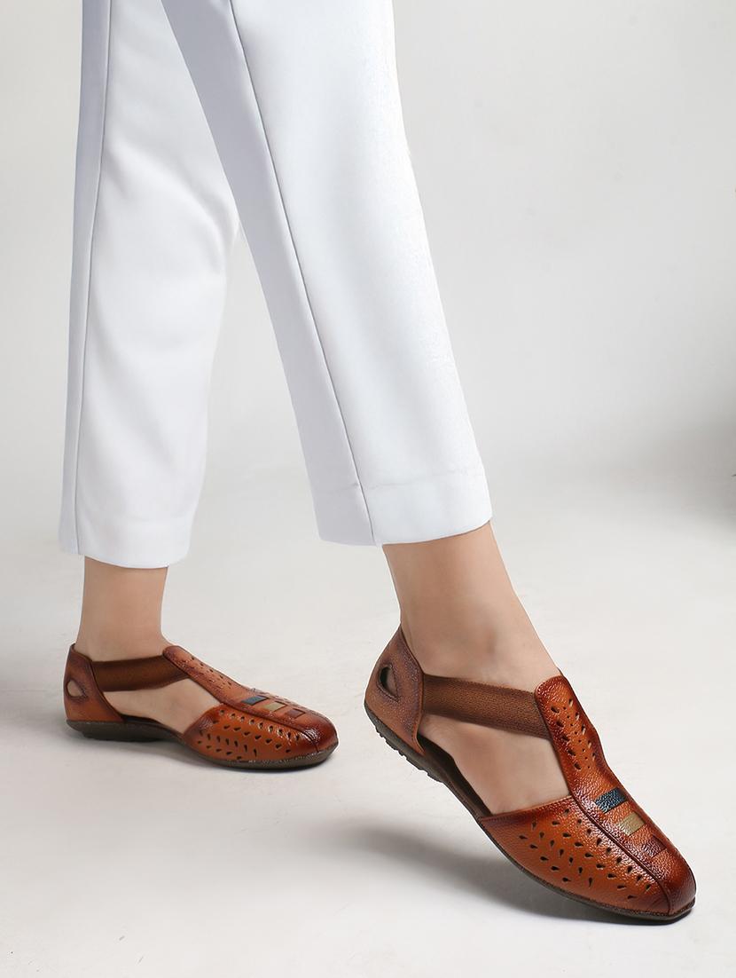 women tan slip on sandal - 22013279 - Standard Image - 1