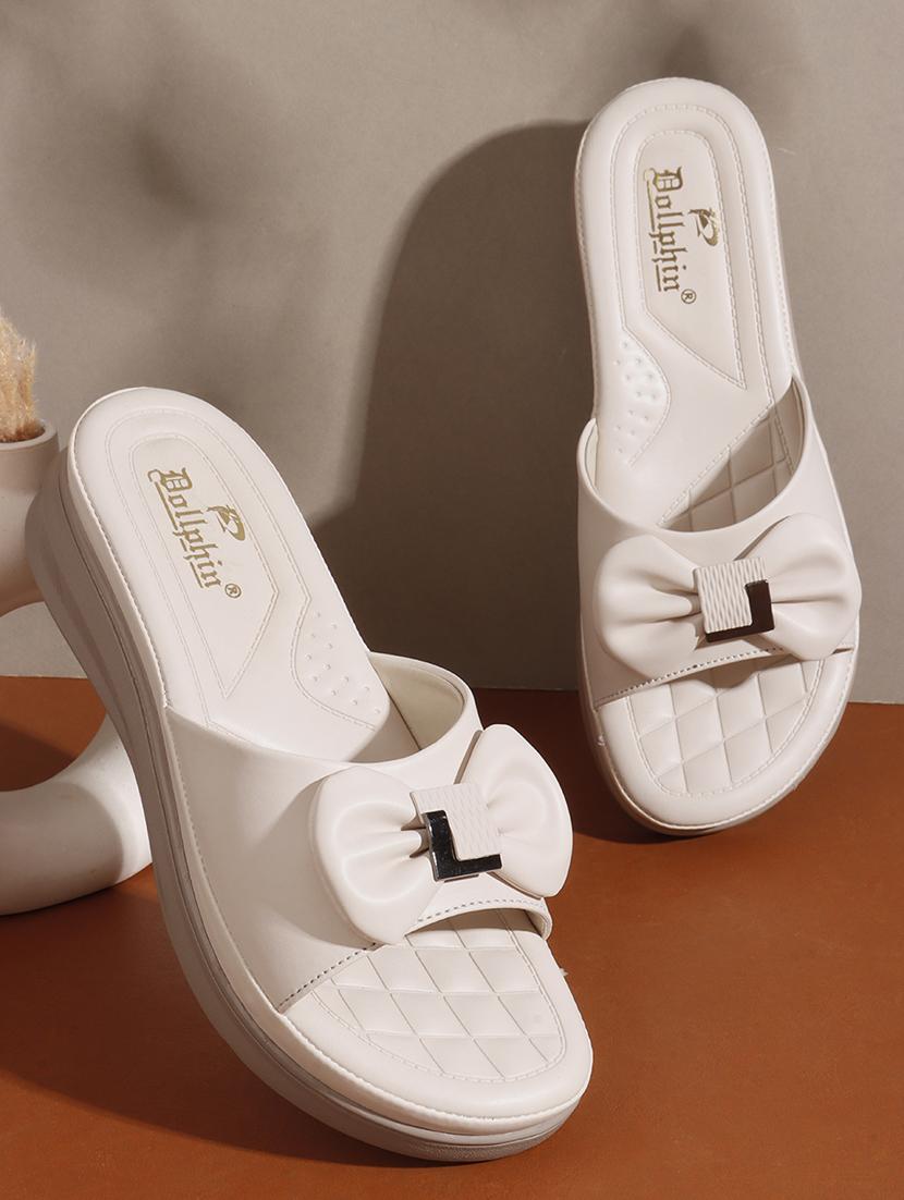 women solid slip on flats 