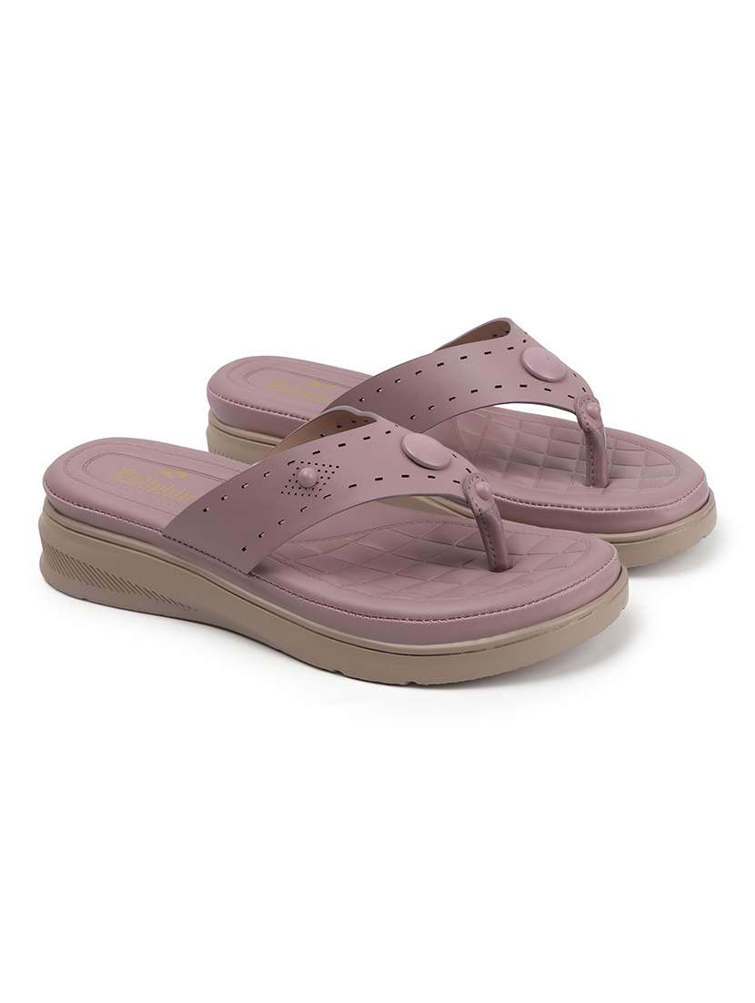 women mauve solid slip on sandal - 22013290 -  Standard Image - 4