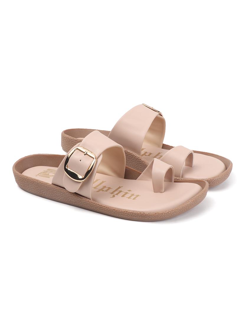 women peach one toe slip on sandal - 22013292 - Standard Image - 4